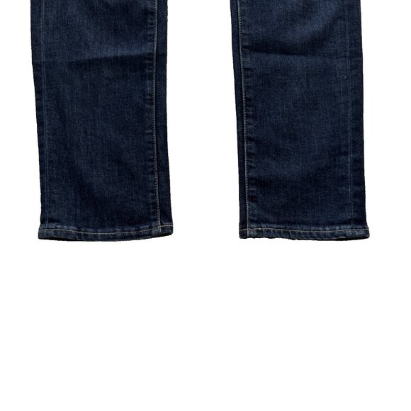 PAIGE jeans size 28 inseam 28 skyline ankle peg stretch low rise denim dark blue - Picture 5 of 7